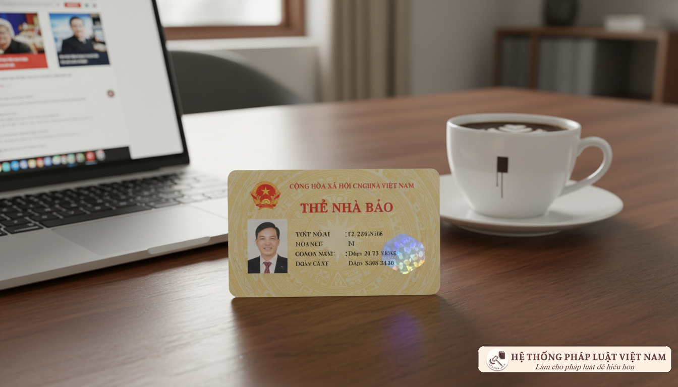 Thẻ nhà báo và dụng cụ tác nghiệp