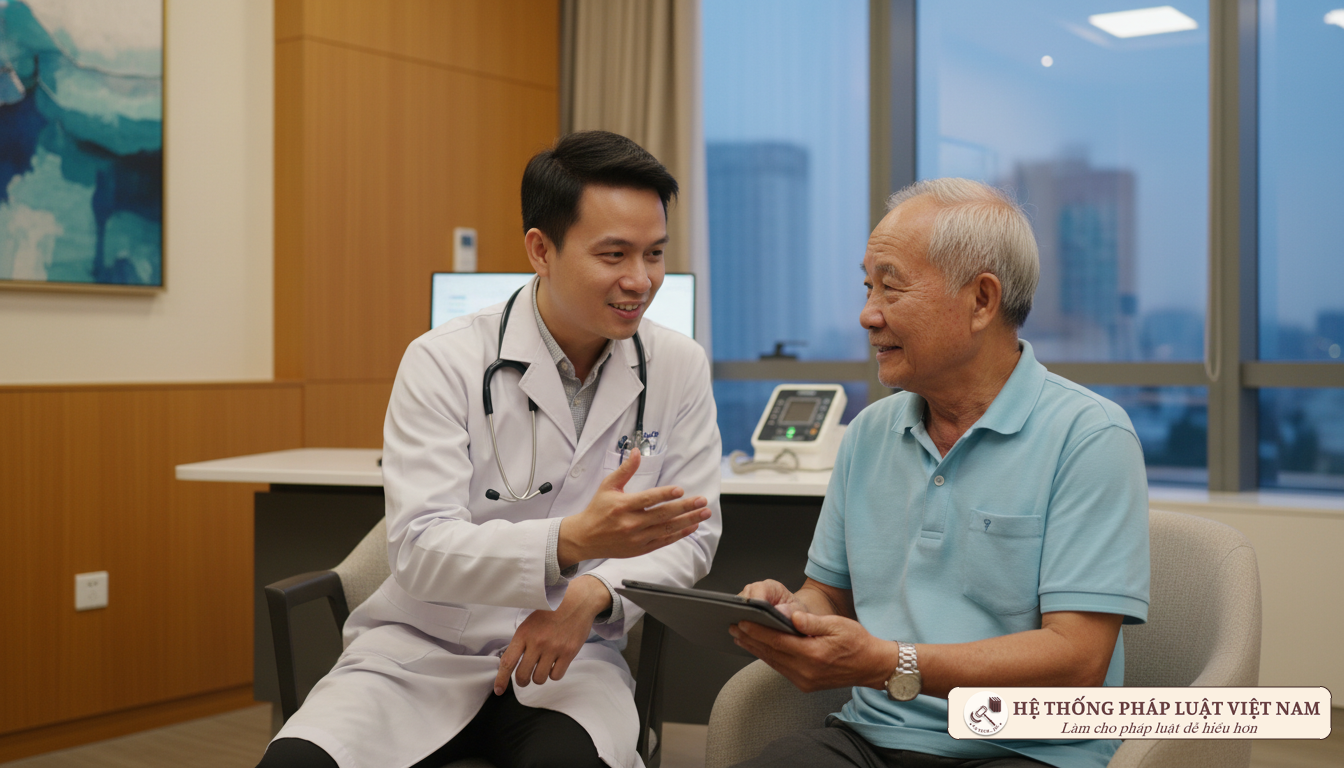 Bác sĩ tư vấn sức khỏe cho người cao tuổi