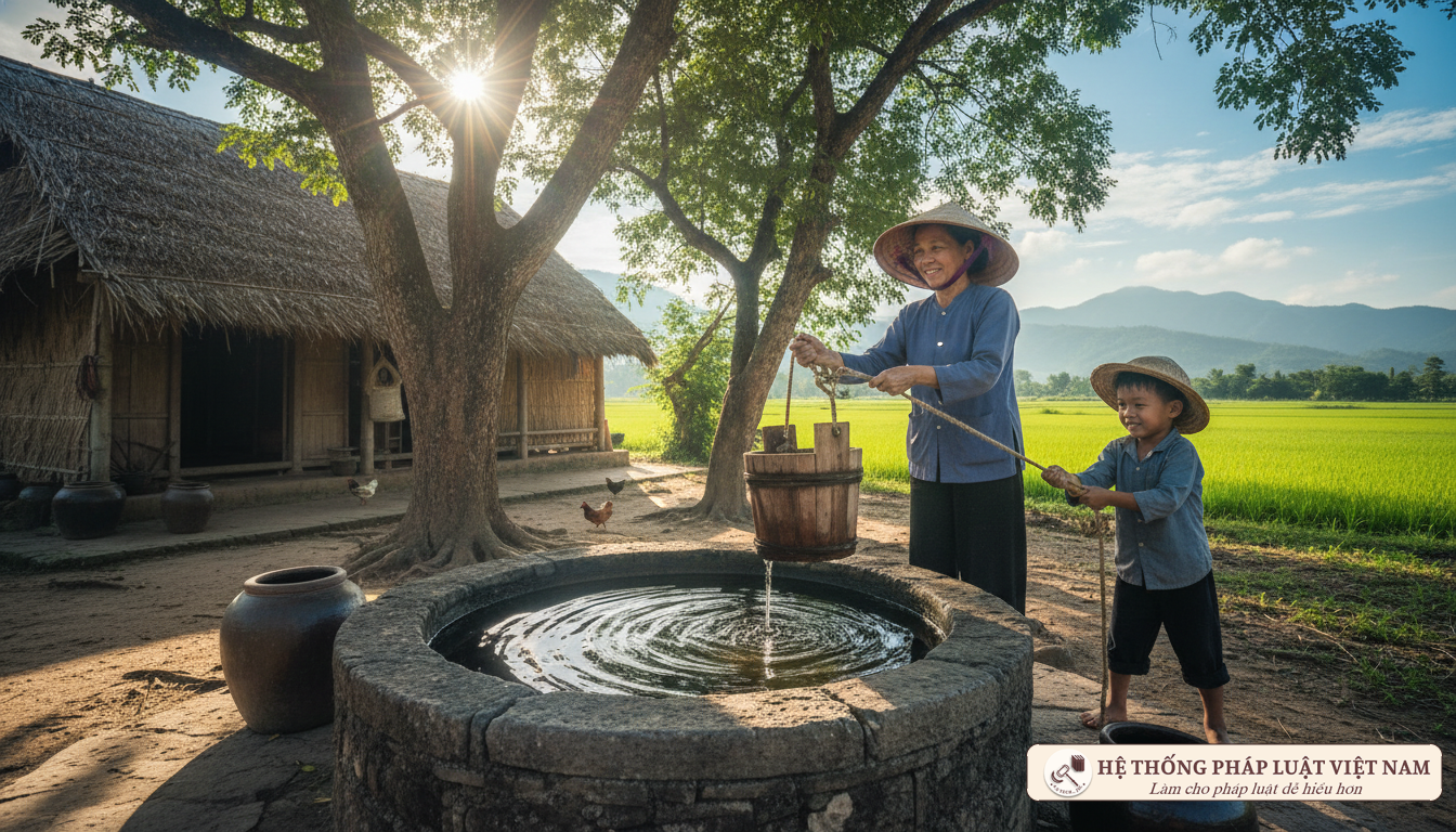 Hộ gia đình sử dụng nước giếng khoan