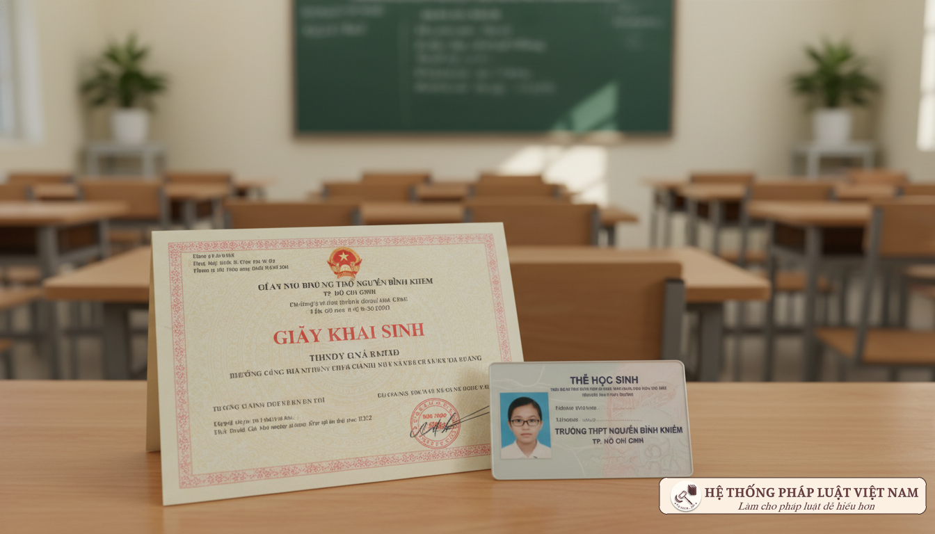 Giấy khai sinh và thẻ học sinh