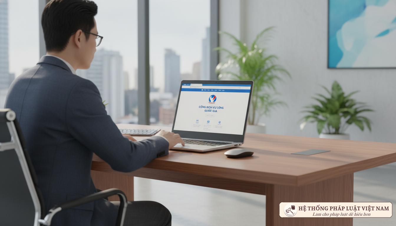 Người dân thực hiện dịch vụ công trực tuyến