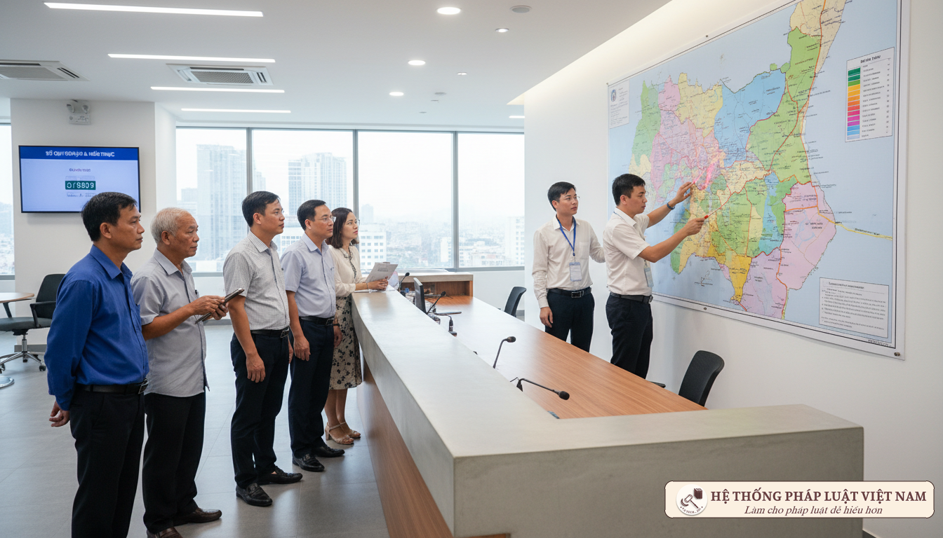 Quy trình tra cứu bản đồ quy hoạch Người dân làm thủ tục tra cứu thông tin đất đai tại cơ quan hành chính