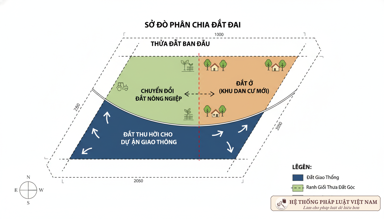 Sơ đồ hoán đổi vị trí đất tái định cư
