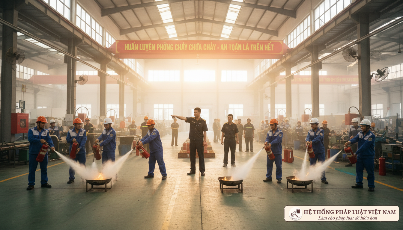 Huấn luyện nghiệp vụ PCCC tại doanh nghiệp