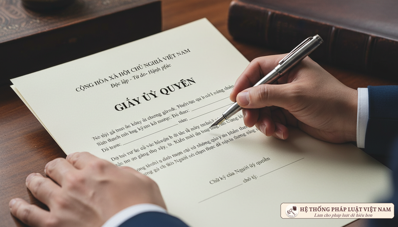 Ký giấy ủy quyền yêu cầu cấp lại văn bằng bảo hộ