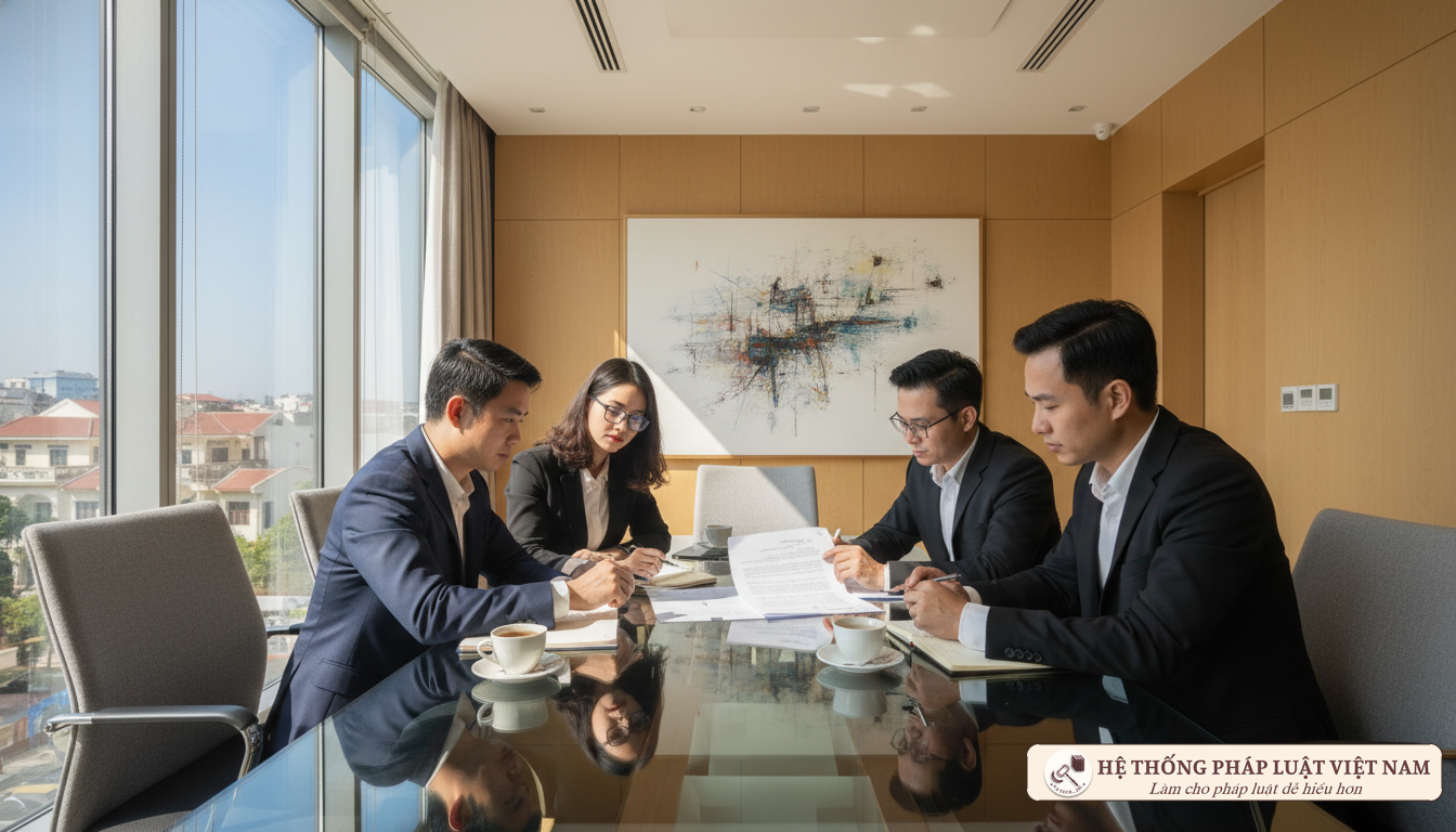Thành viên công ty thảo luận về vốn góp
