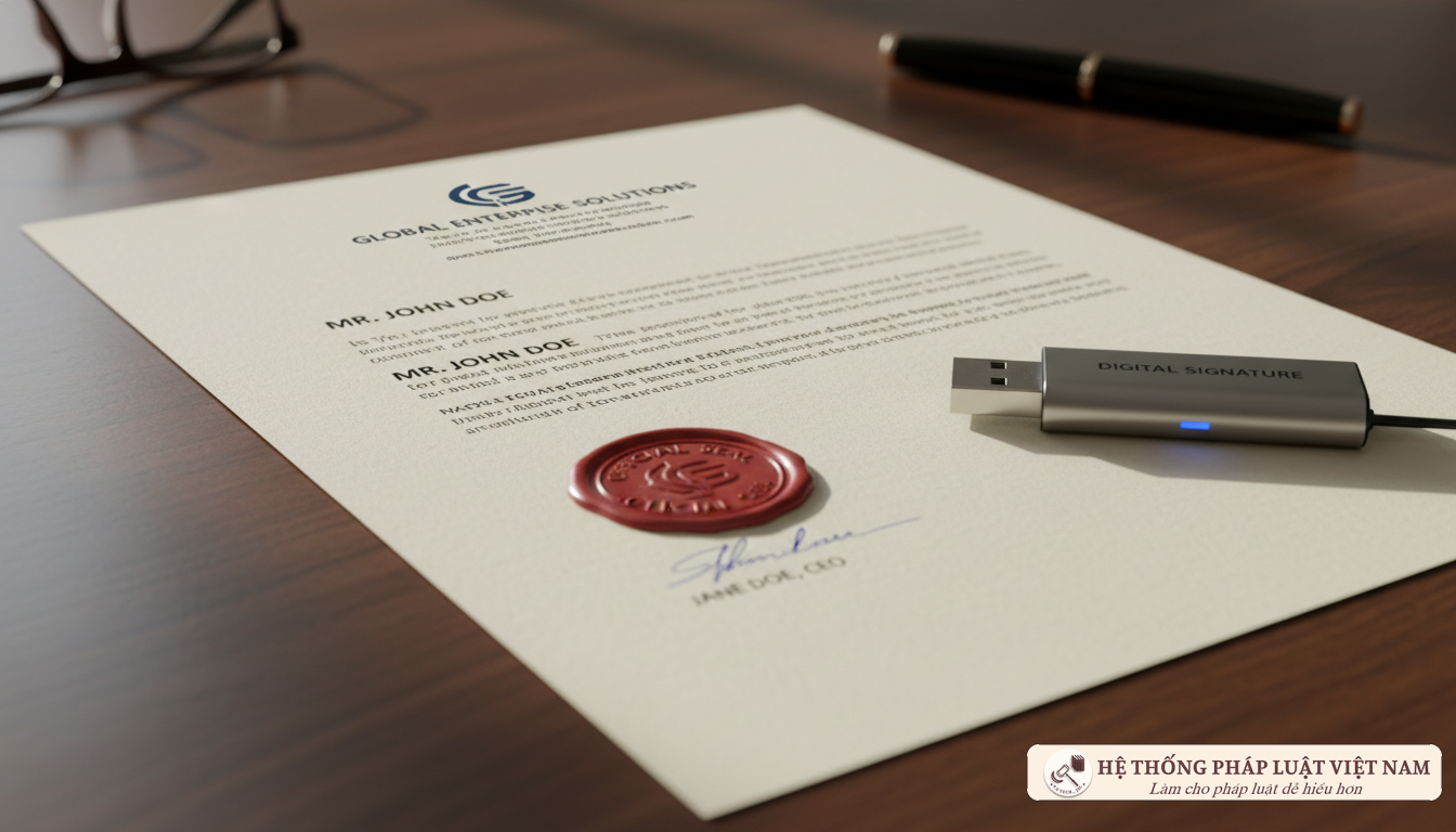 Mẫu Giấy ủy quyền và thiết bị USB Token chữ ký số