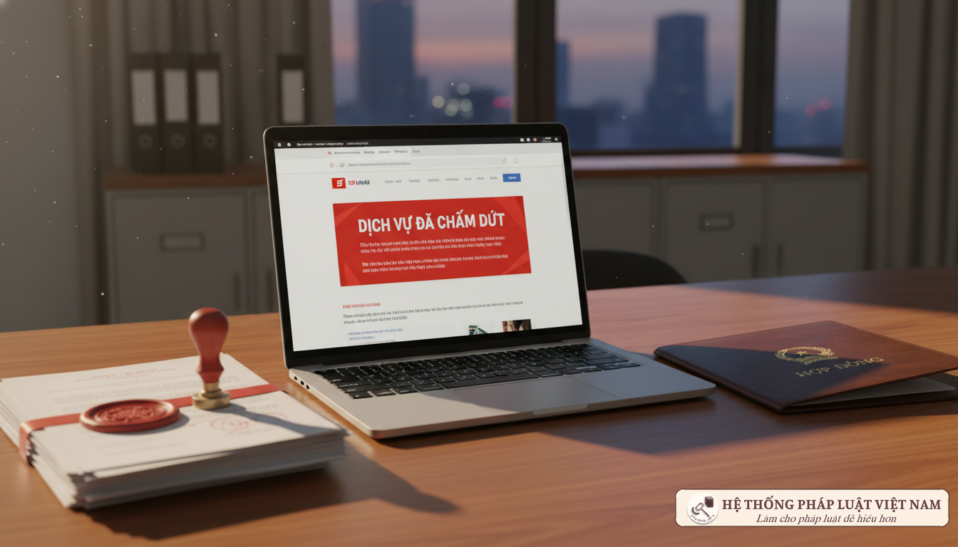 Thủ tục chấm dứt website thương mại điện tử