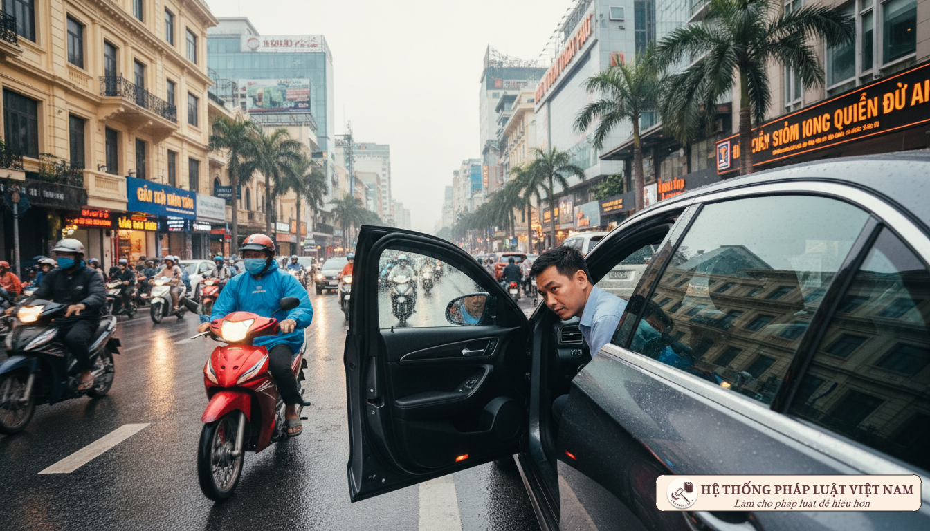 Mở cửa xe ô tô bất cẩn: Coi chừng bị phạt nặng và đối diện án tù!
