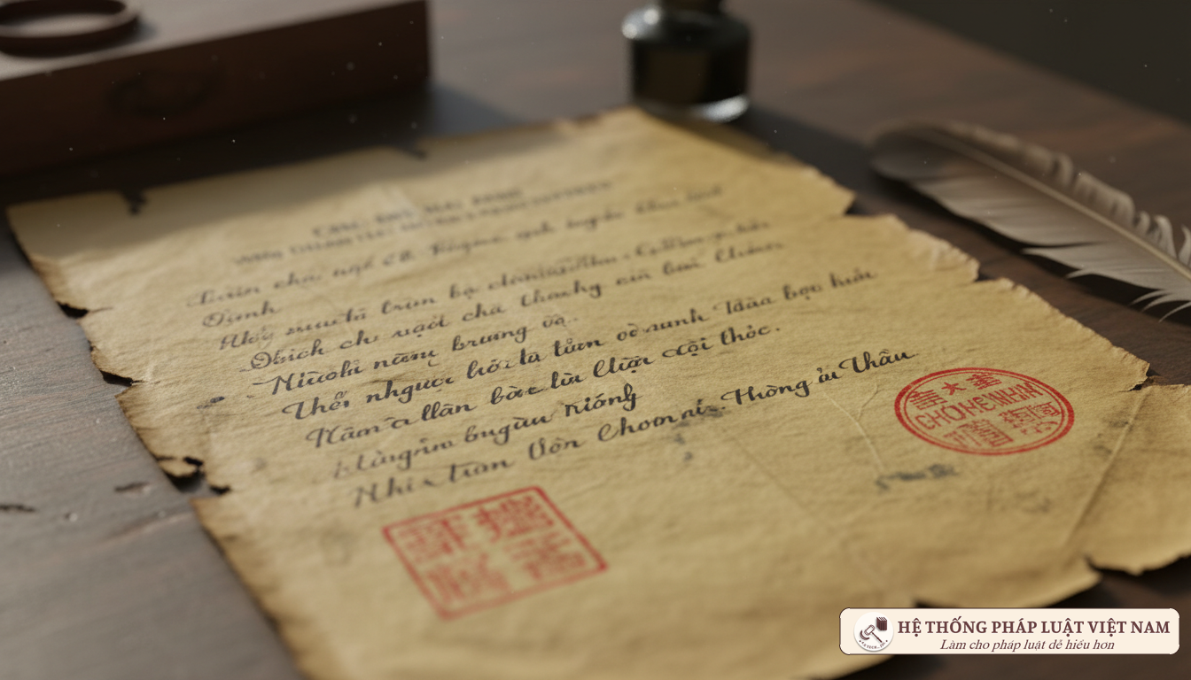 Giấy viết tay chuyển nhượng quyền sử dụng đất