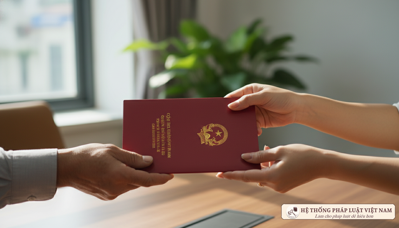 Bàn giao sổ đỏ trong giao dịch nhà đất