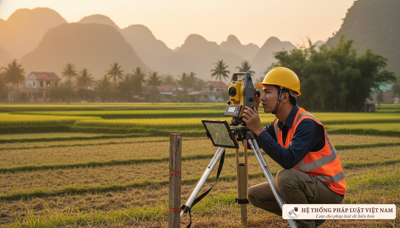 Đo đạc ranh giới thửa đất thực tế