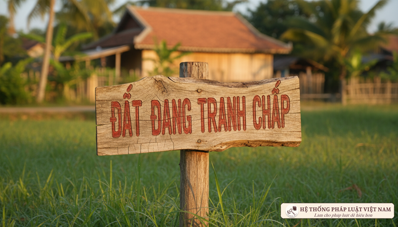 Đất đang tranh chấp không sổ đỏ