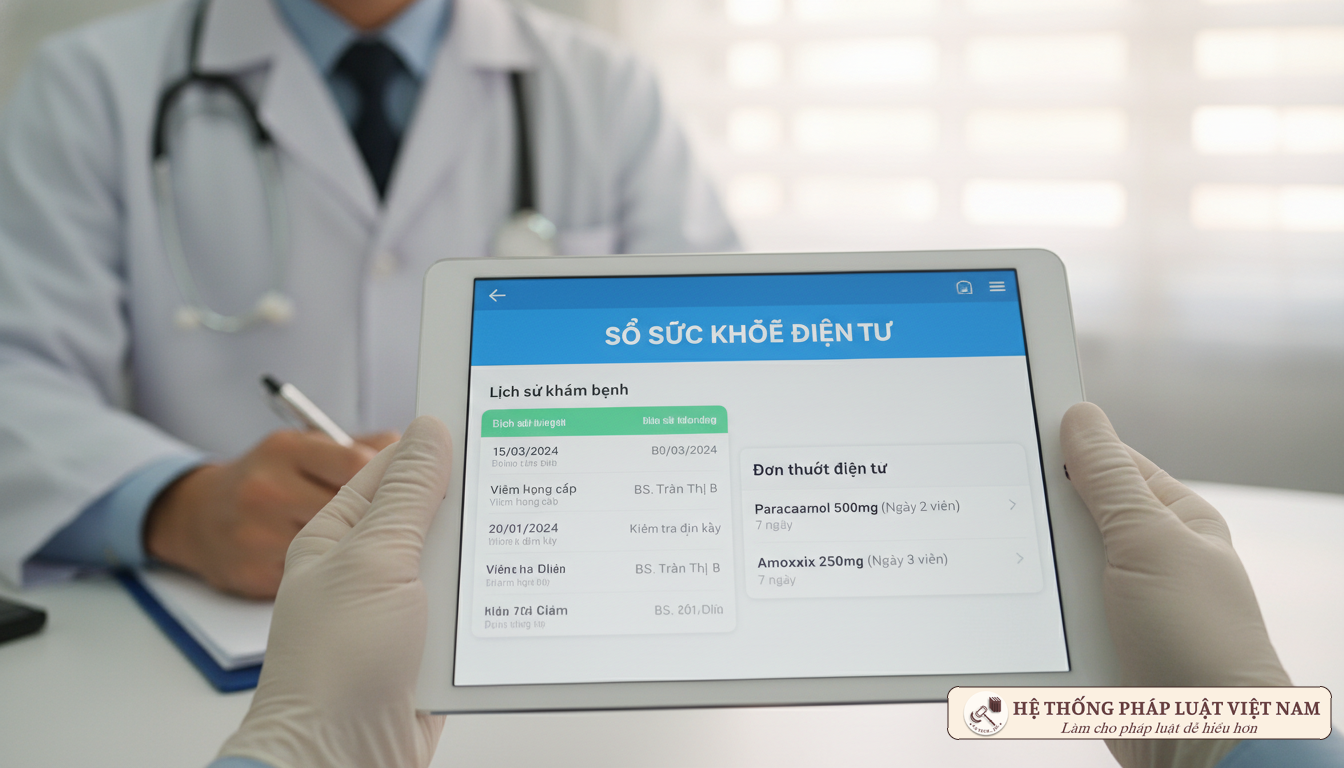 Giao diện Sổ sức khỏe điện tử trên VNeID