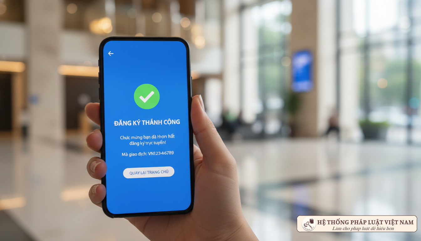 Xác nhận đăng ký mua vàng online thành công