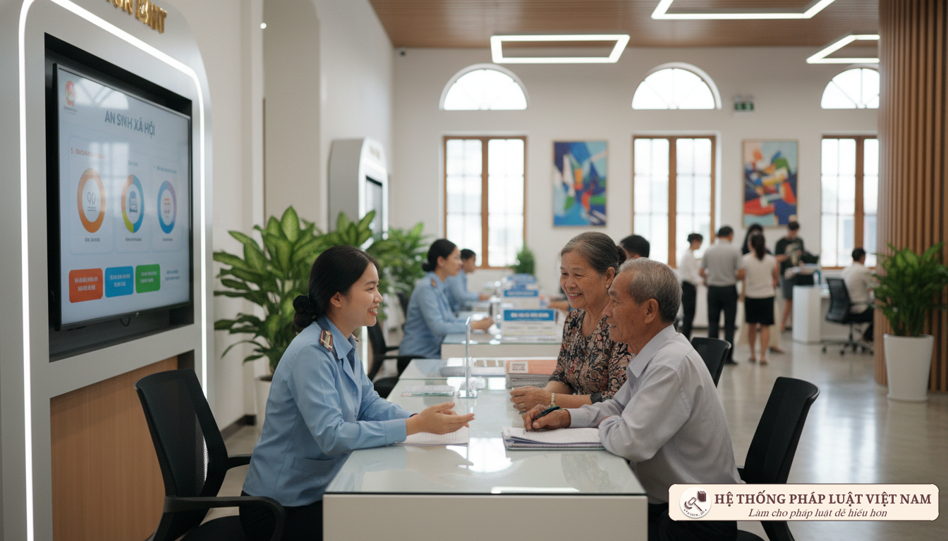 Cán bộ tư vấn bảo hiểm xã hội