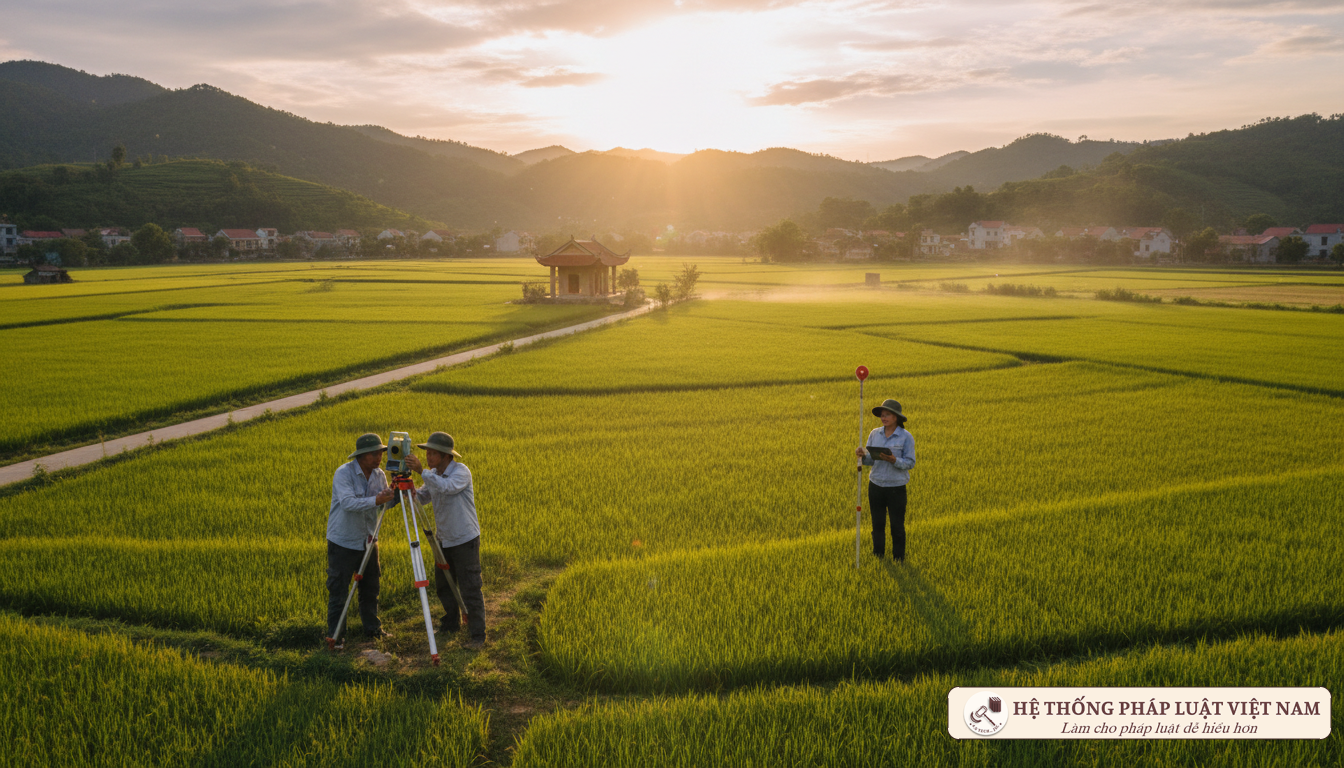 Hoạt động quản lý đất đai Đo đạc đất đai tại Việt Nam