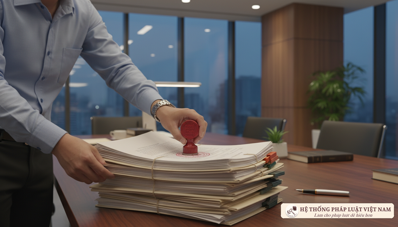Dấu treo và dấu giáp lai có giá trị pháp lý không? Hướng dẫn cách đóng dấu chuẩn theo Nghị định 30/2020/NĐ-CP
