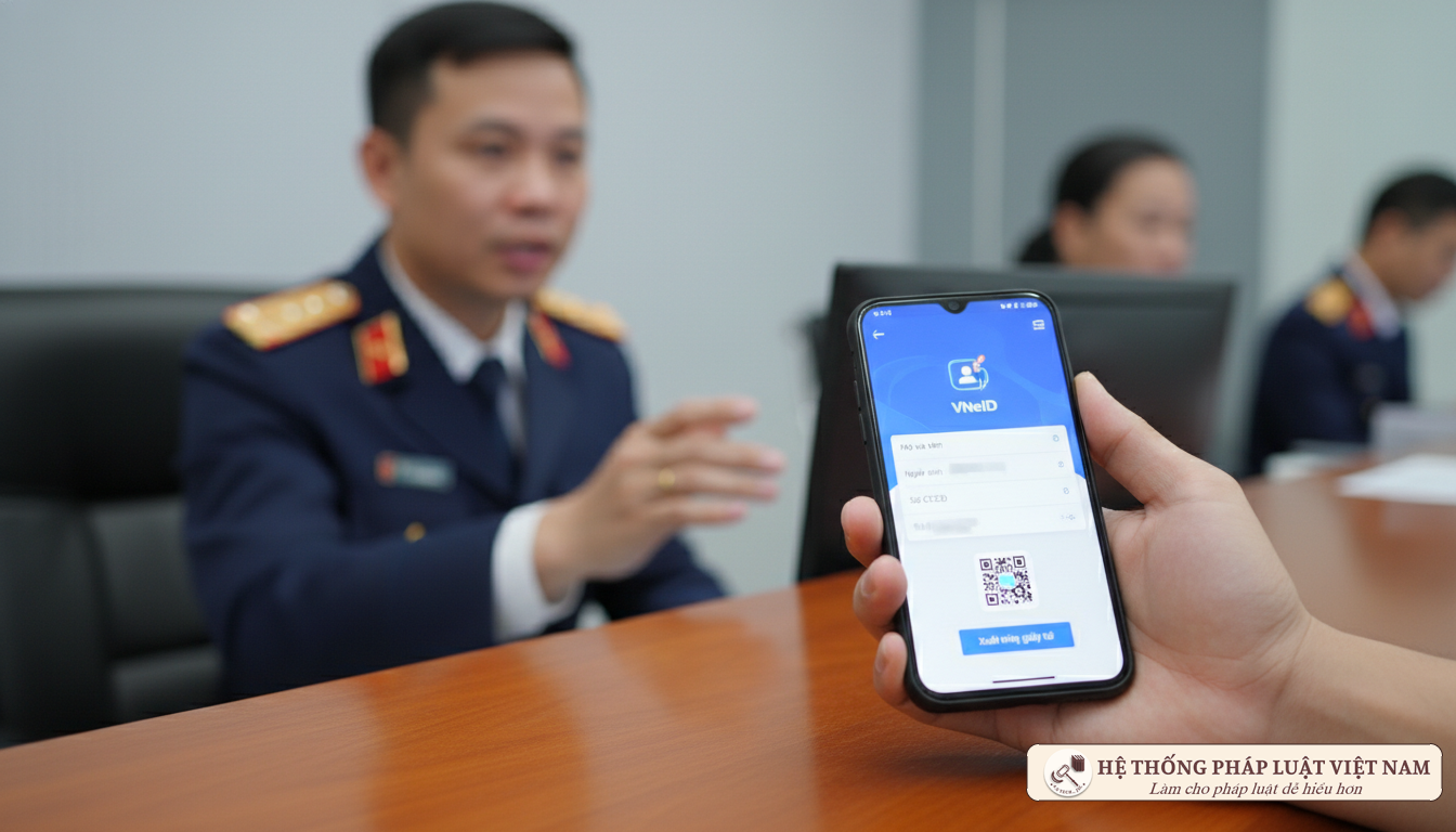 Sử dụng VNeID trong chứng thực