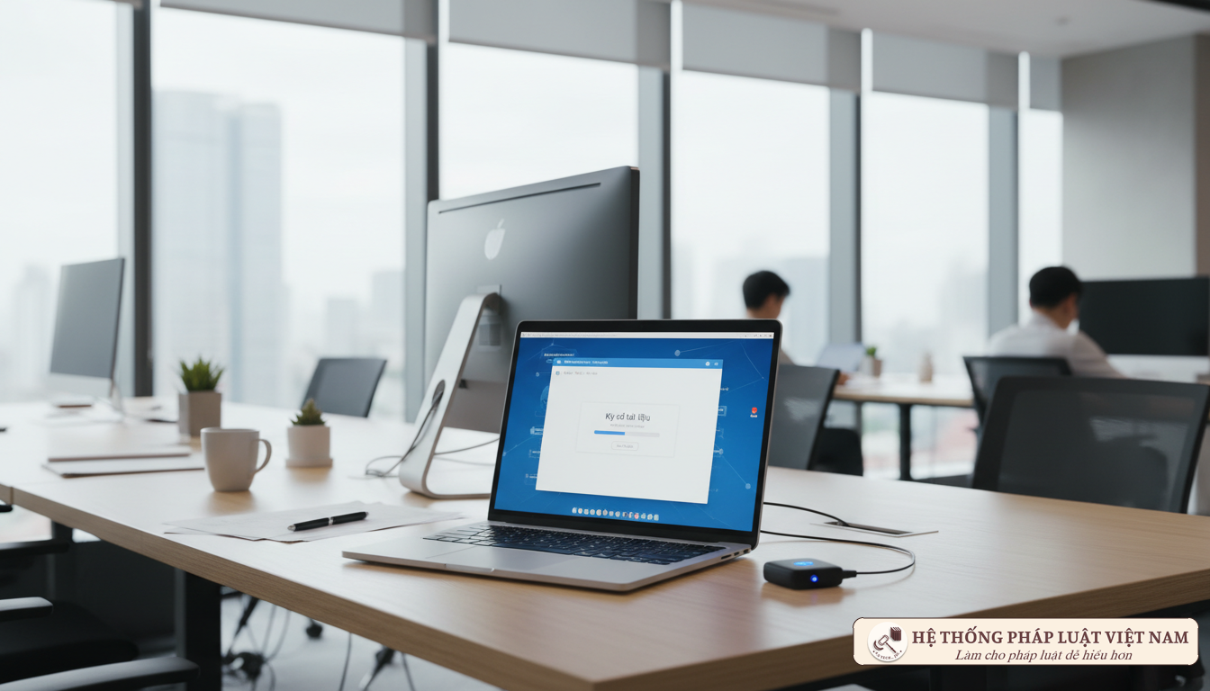 Thiết bị ký số và giao diện ký số văn bản điện tử