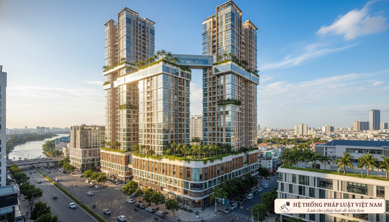 Khu chung cư cao tầng hiện đại tại Việt Nam