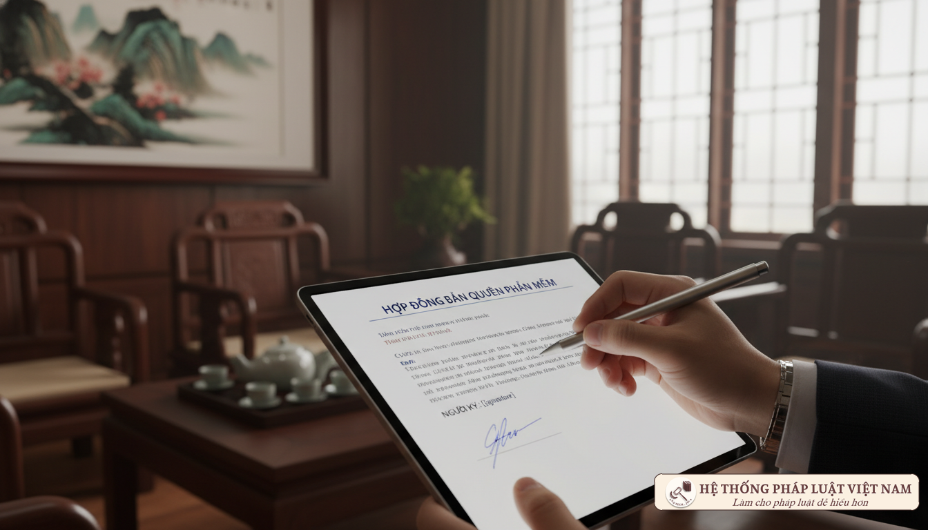 Ký kết hợp đồng bản quyền phần mềm