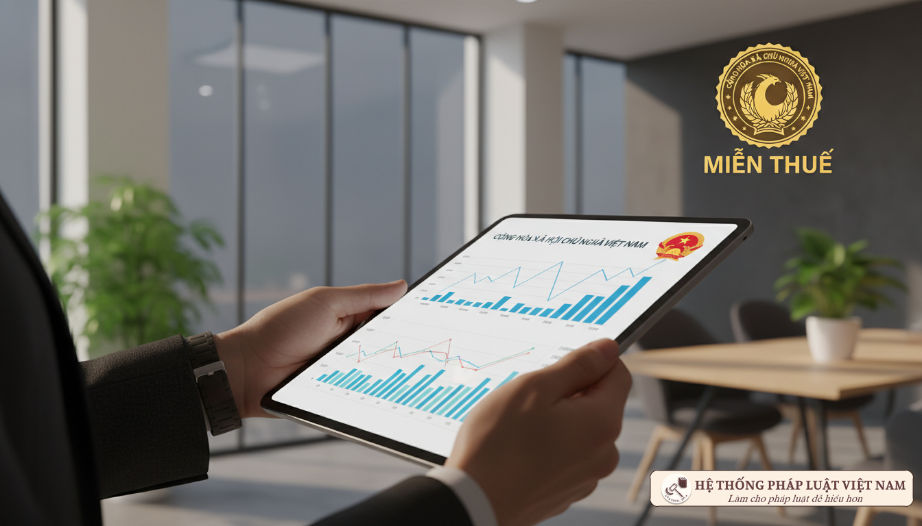 Biểu tượng miễn thuế và biểu đồ tài chính
