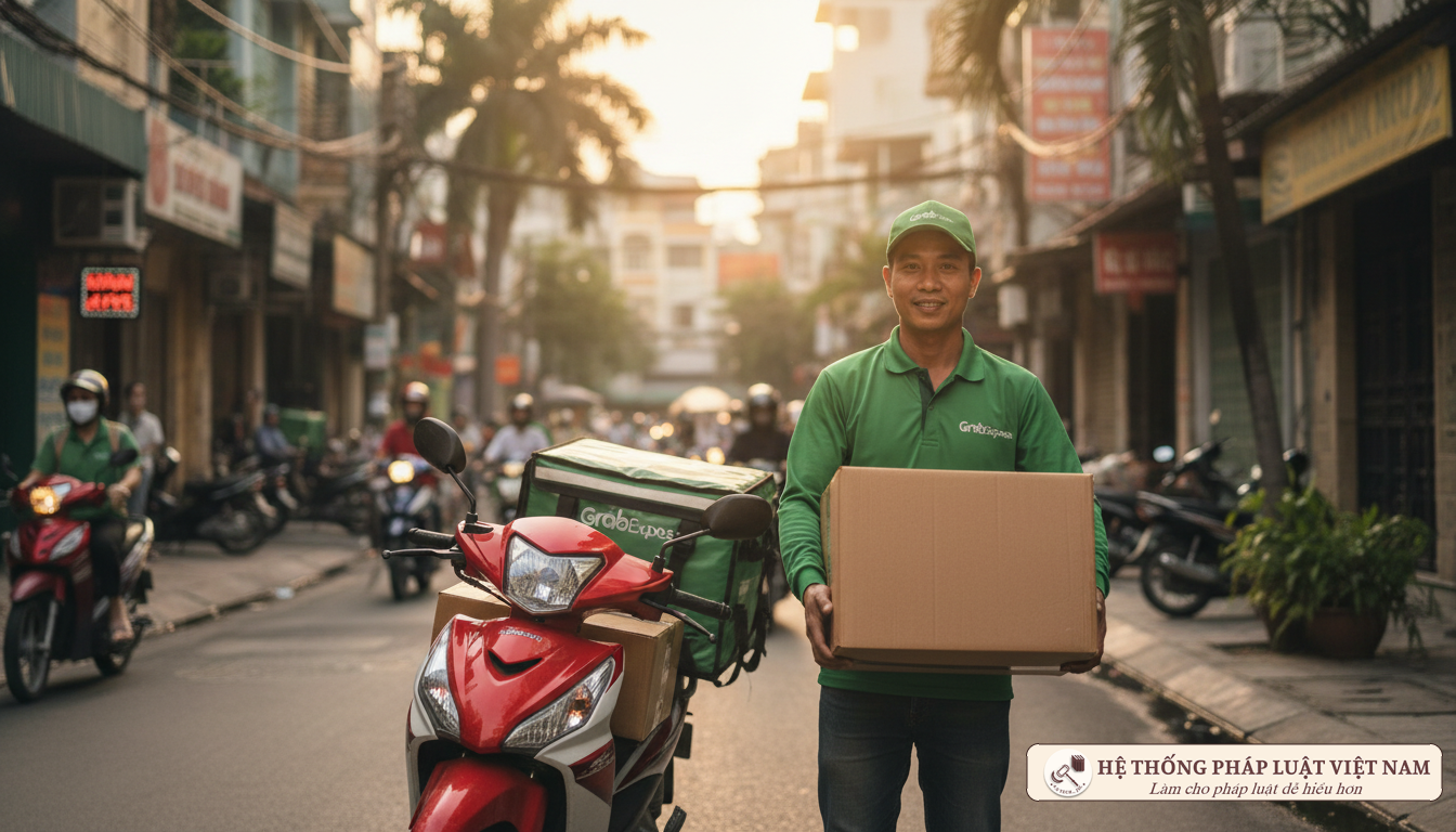 Nhân viên giao hàng tại Việt Nam