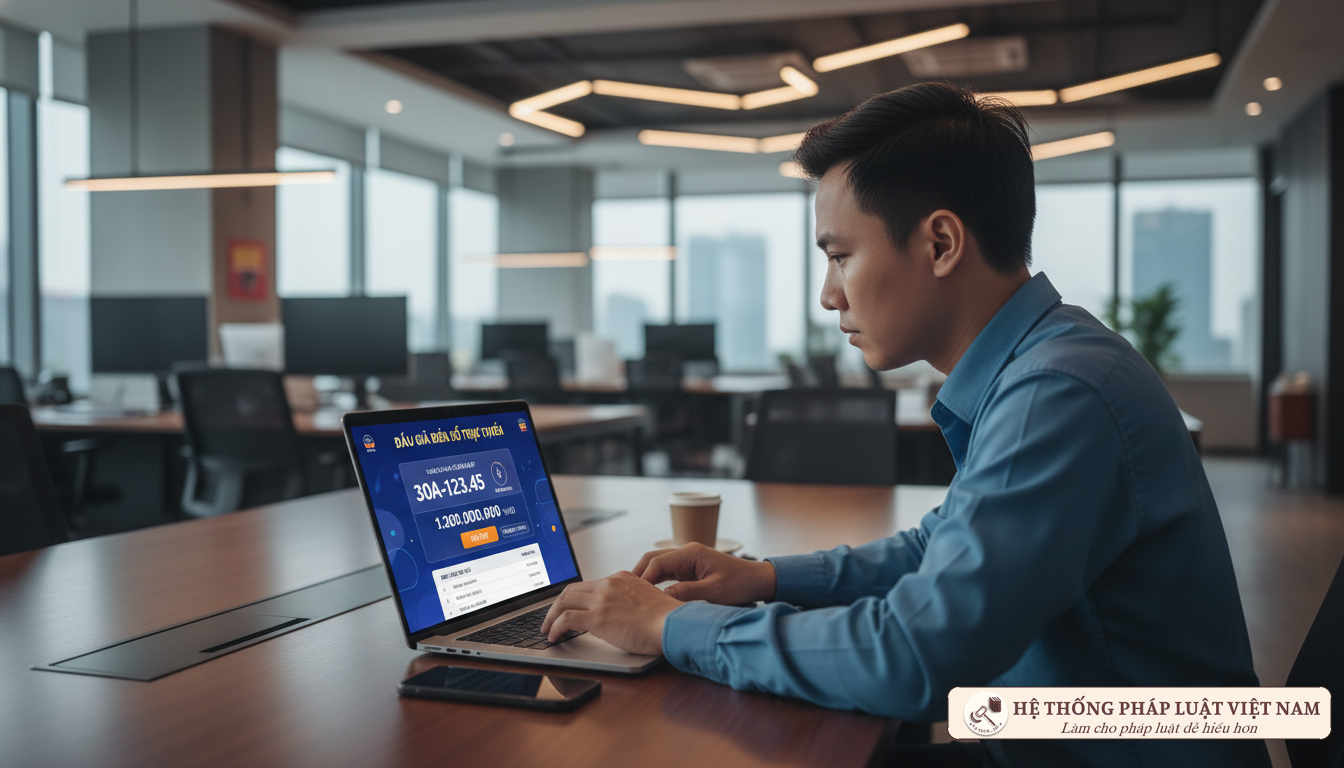 Quy trình đấu giá biển số xe trực tuyến