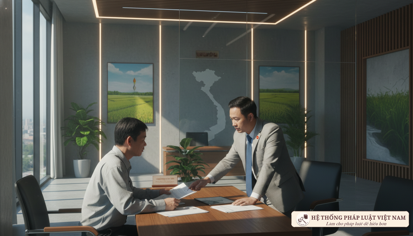 Cán bộ hướng dẫn thủ tục đất đai