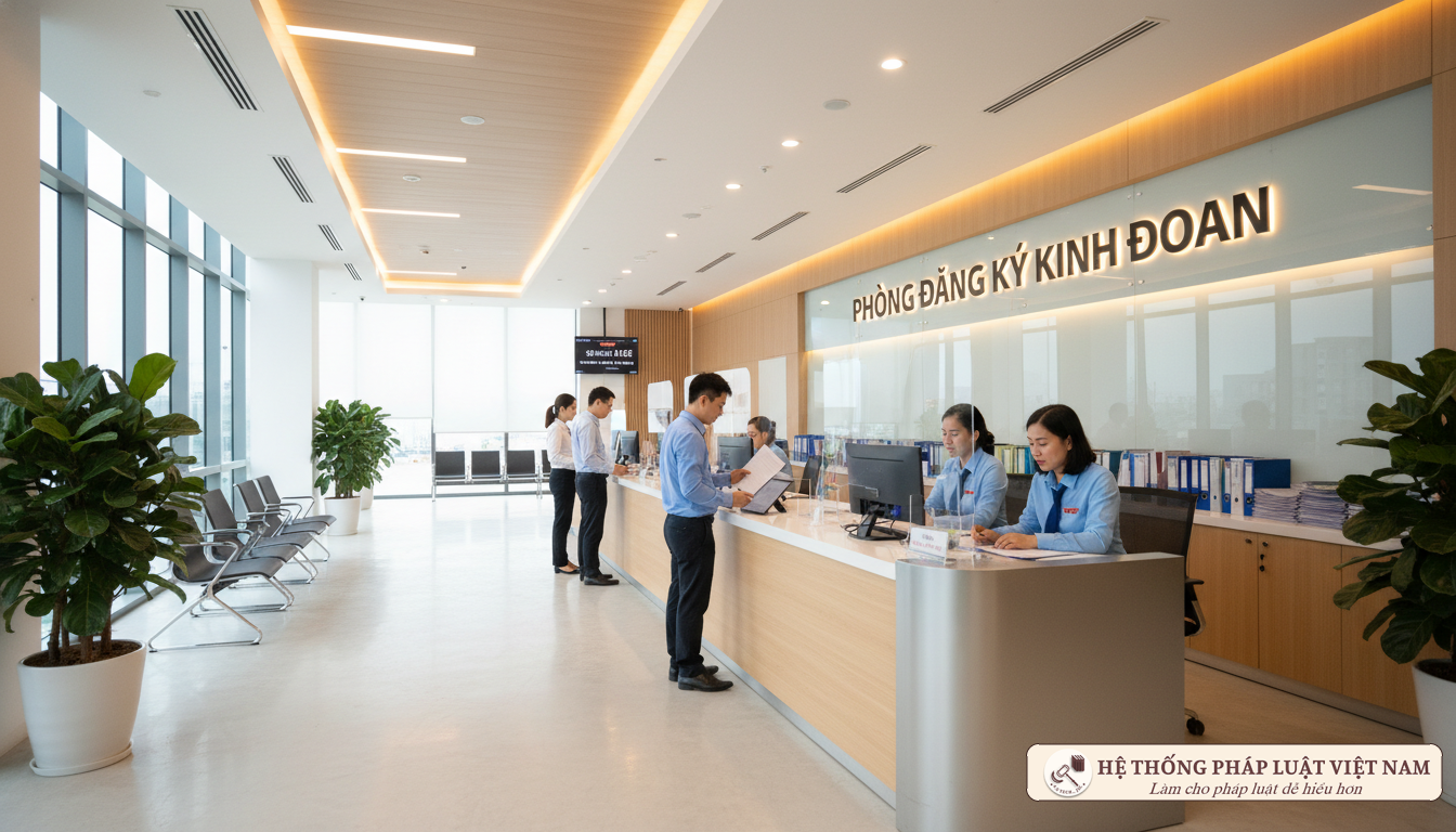 Phòng Đăng ký kinh doanh tiếp nhận hồ sơ doanh nghiệp