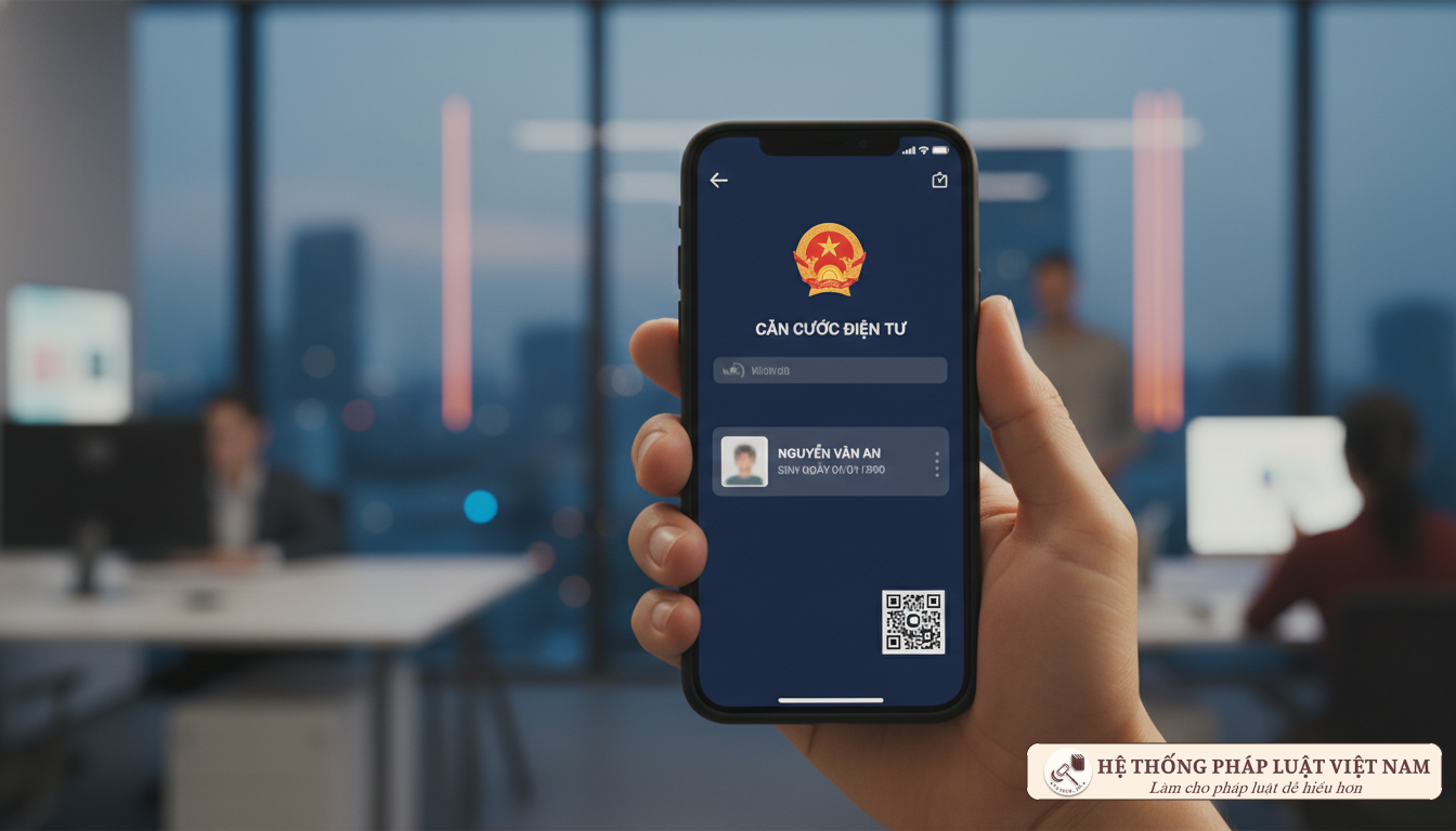 Ứng dụng VNeID trên điện thoại thông minh