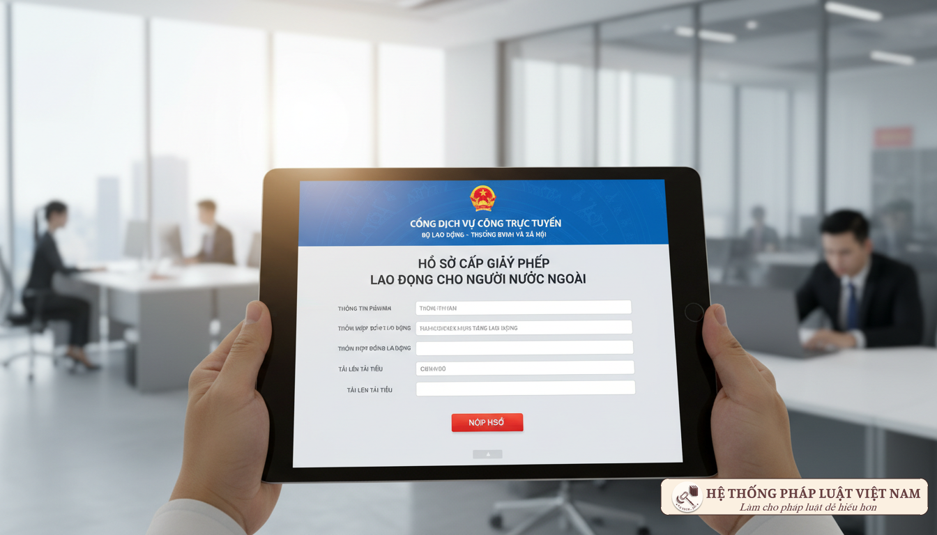 Thủ tục cấp giấy phép lao động trực tuyến