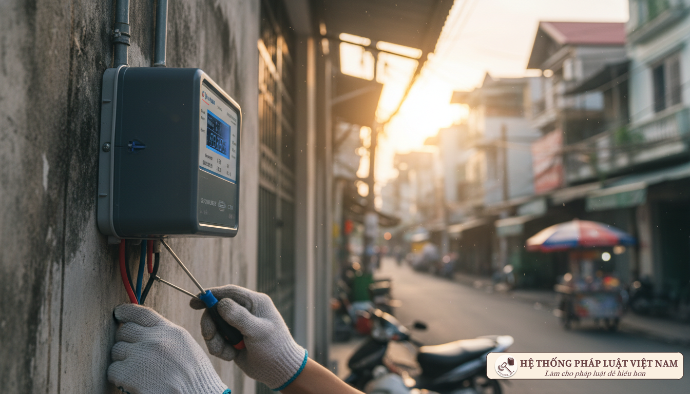 Lắp đặt công tơ điện thông minh