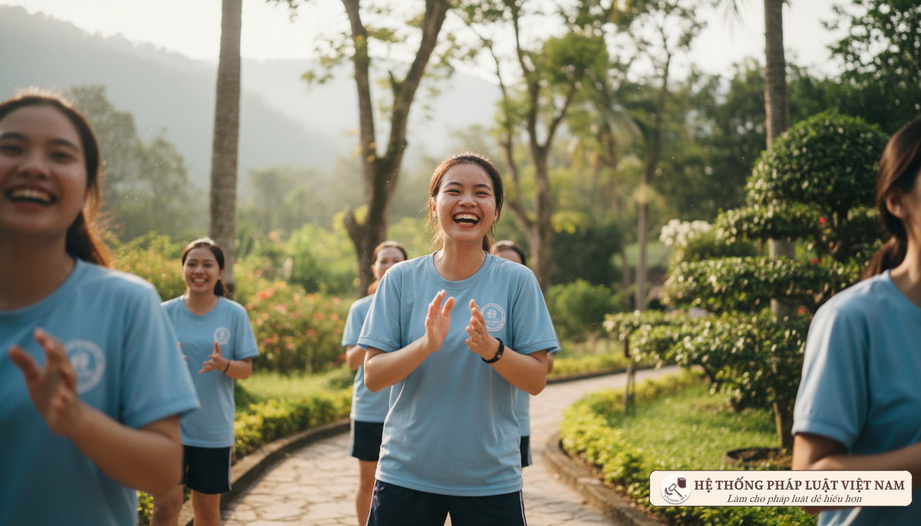 Học sinh tham gia hoạt động ngoại khóa ngoài trời