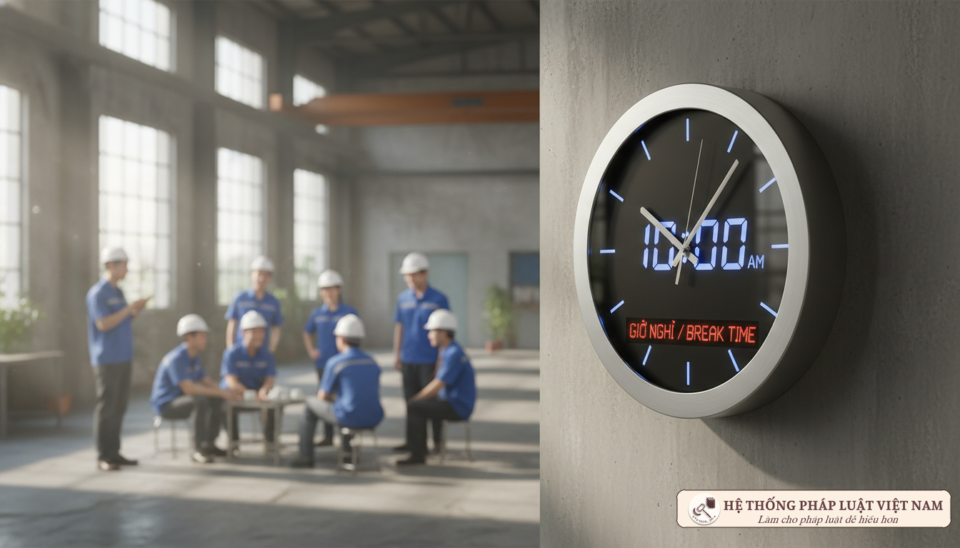 Đồng hồ báo giờ nghỉ tại nơi làm việc