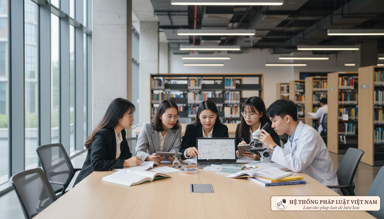 Sinh viên Việt Nam thảo luận nghiên cứu khoa học