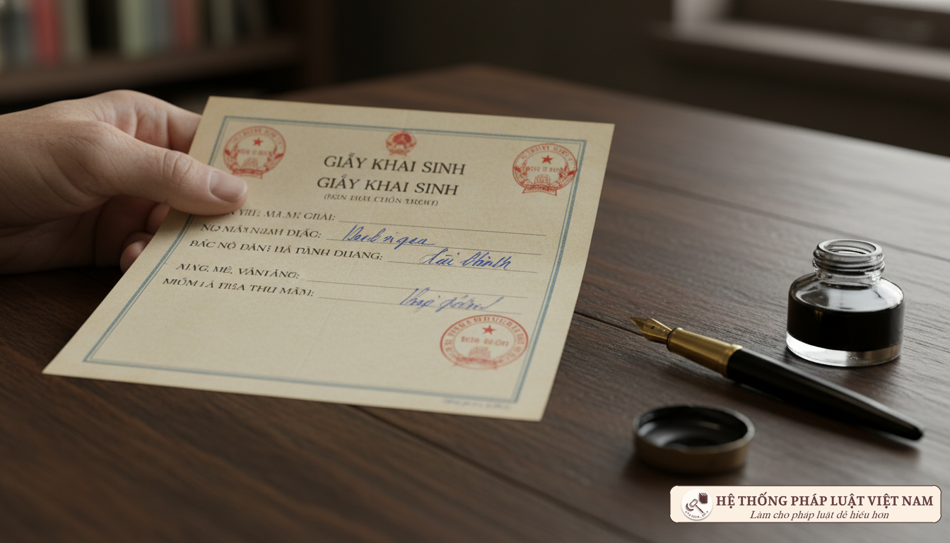 Trích lục giấy khai sinh từ sổ gốc