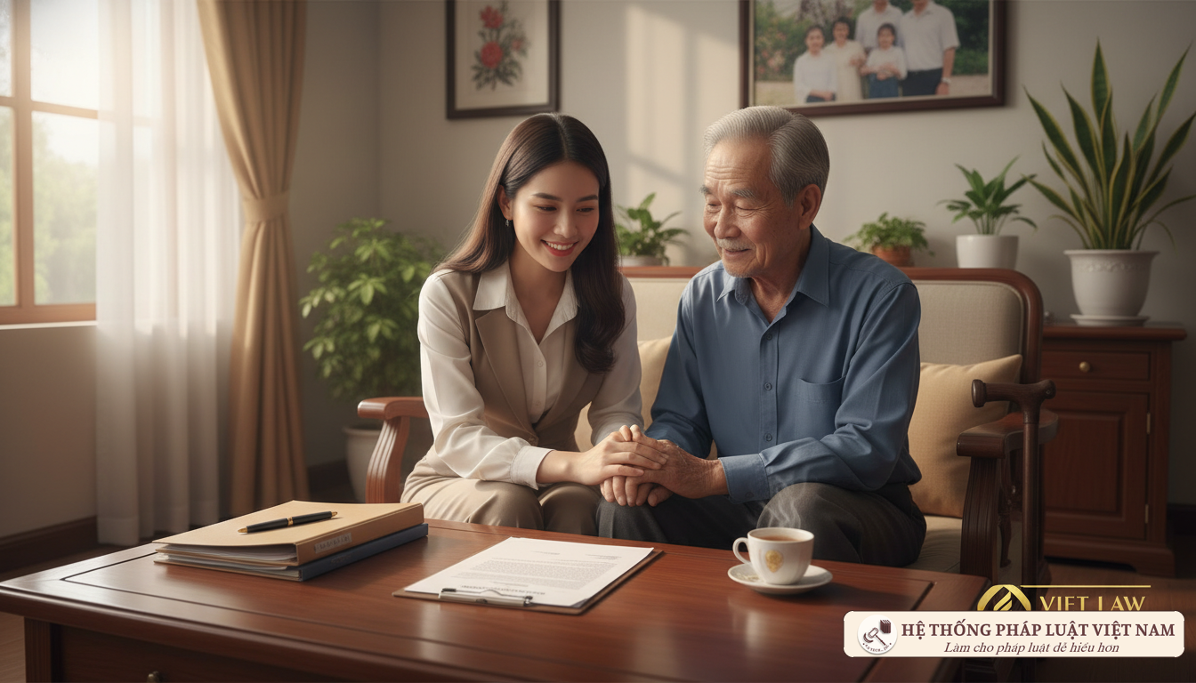 Người thân chăm sóc và đại diện cho người cao tuổi