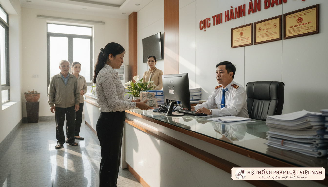 Người thân nộp tiền bồi thường thay phạm nhân