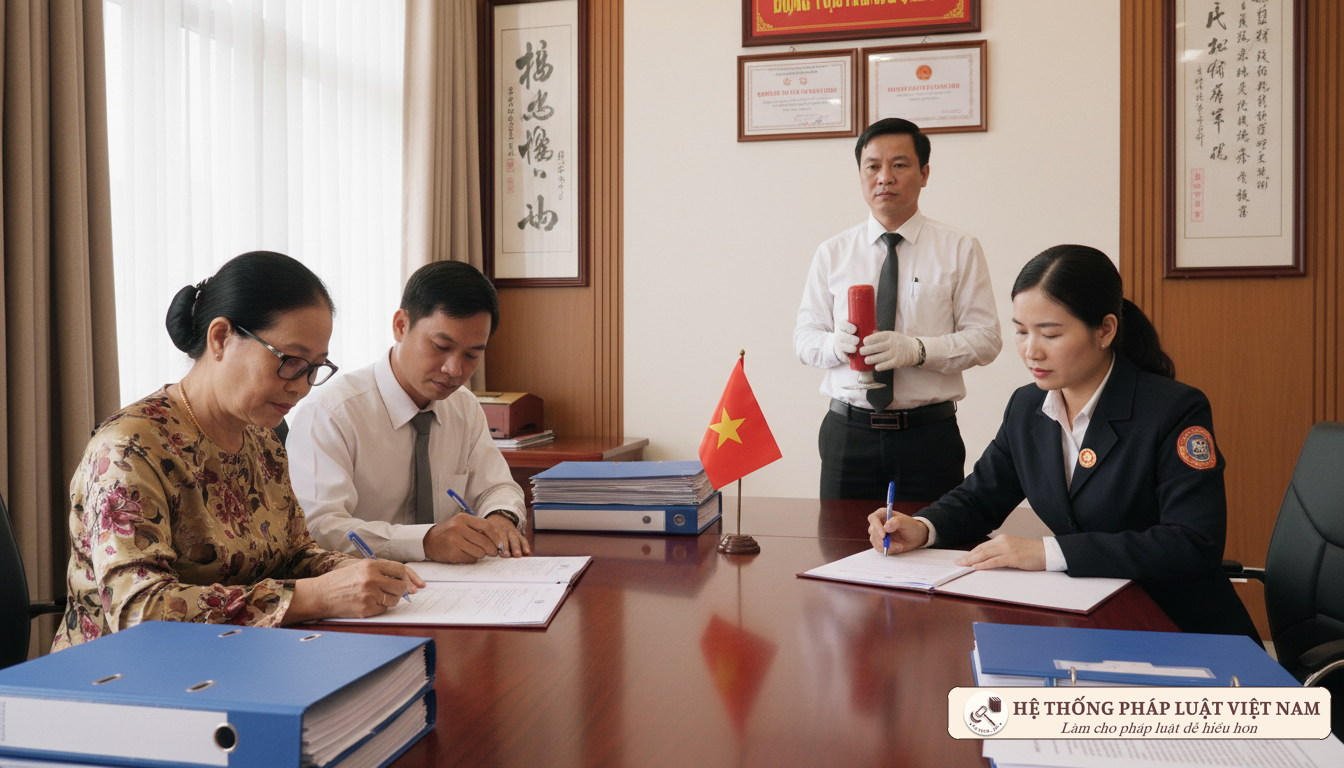 Thủ tục khai nhận di sản thừa kế nhà đất đang thế chấp