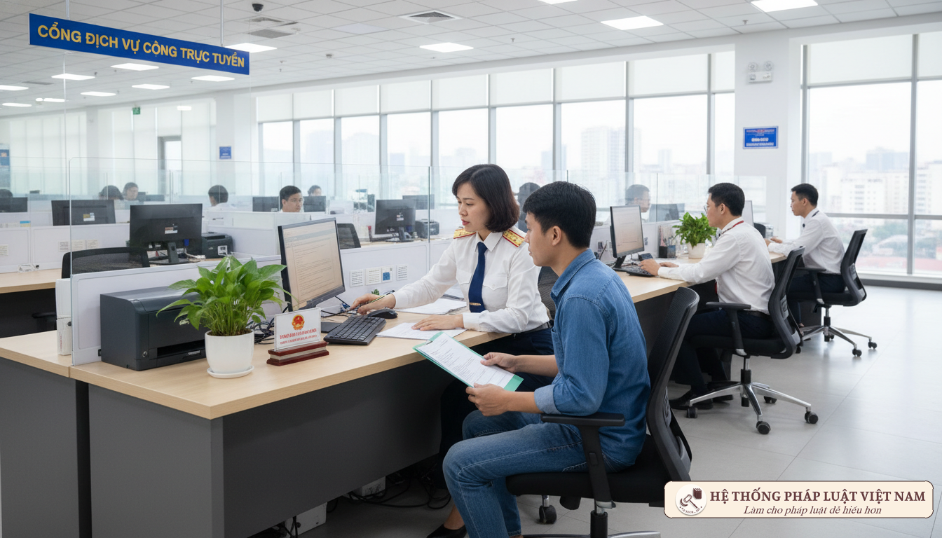 Cán bộ hướng dẫn thủ tục hành chính tại Việt Nam