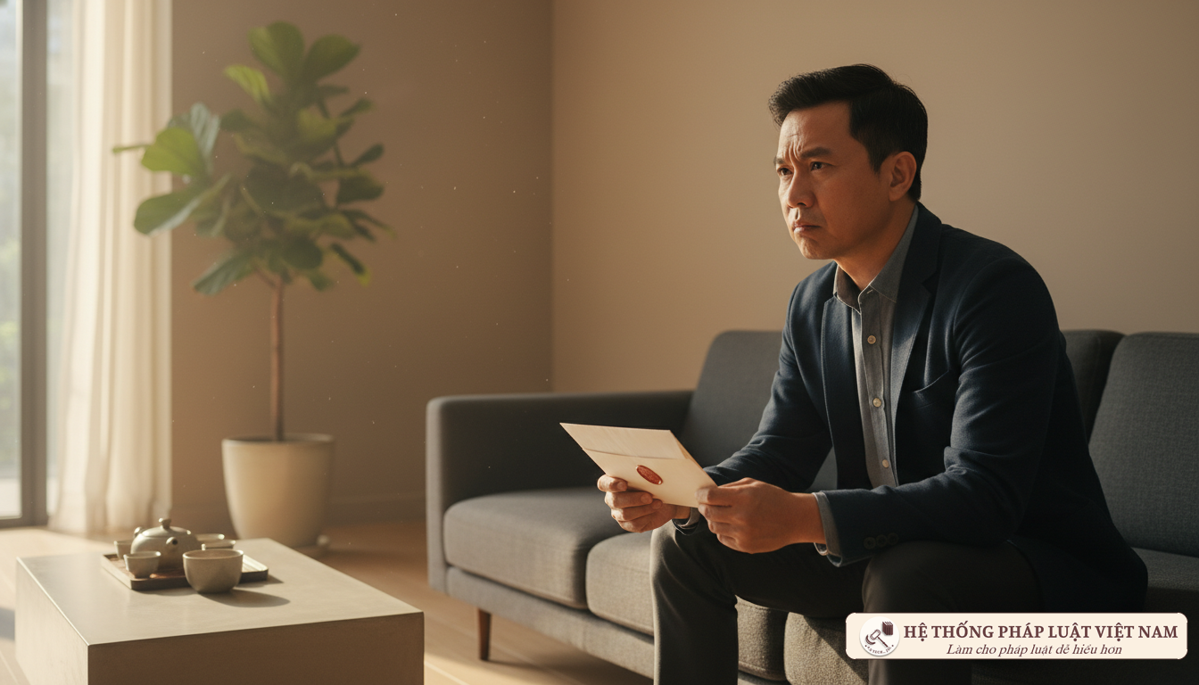 Người dân nhận được thư mời từ cơ quan chức năng