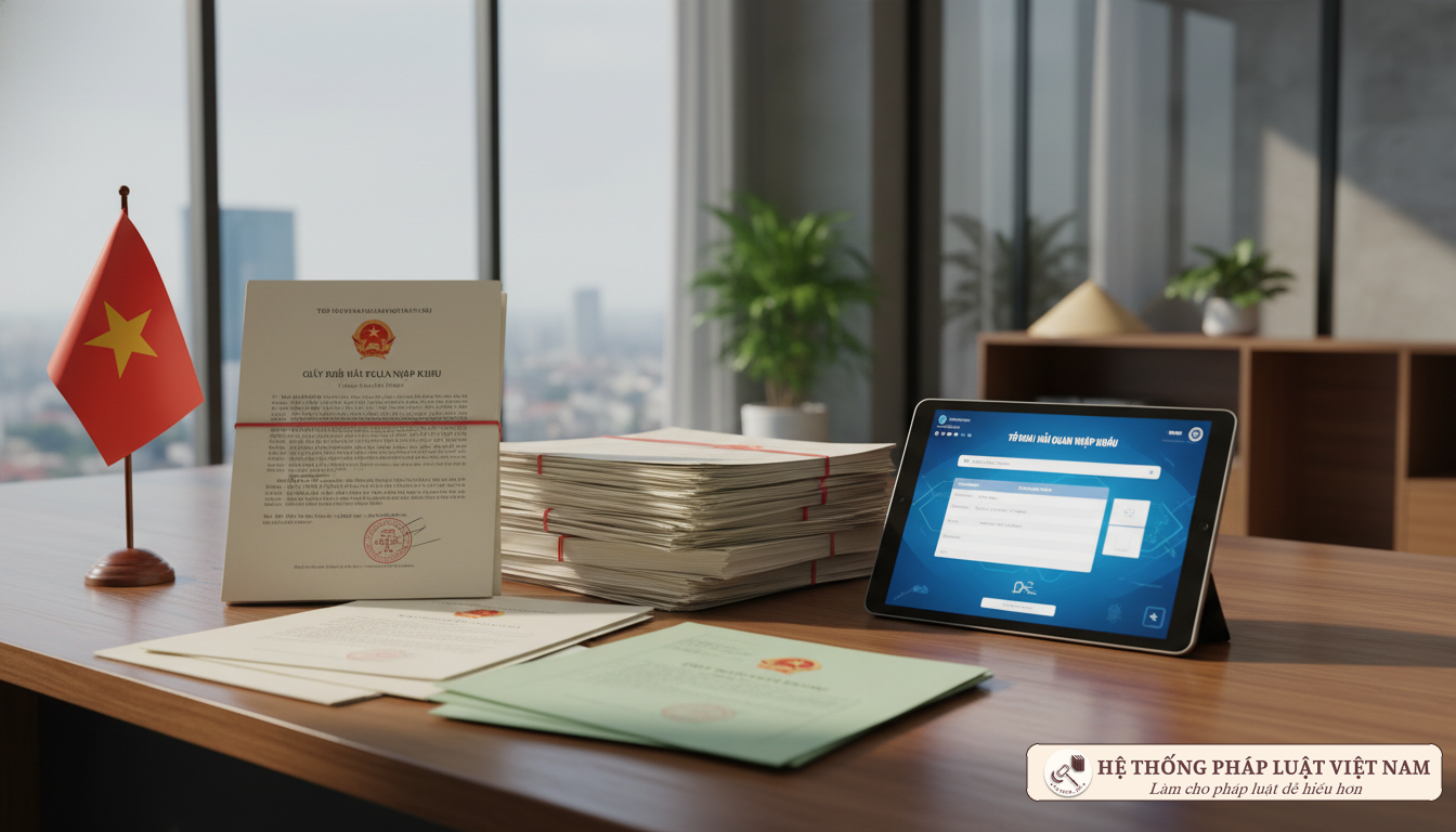 Bộ hồ sơ hải quan và thiết bị điện tử hỗ trợ khai báo