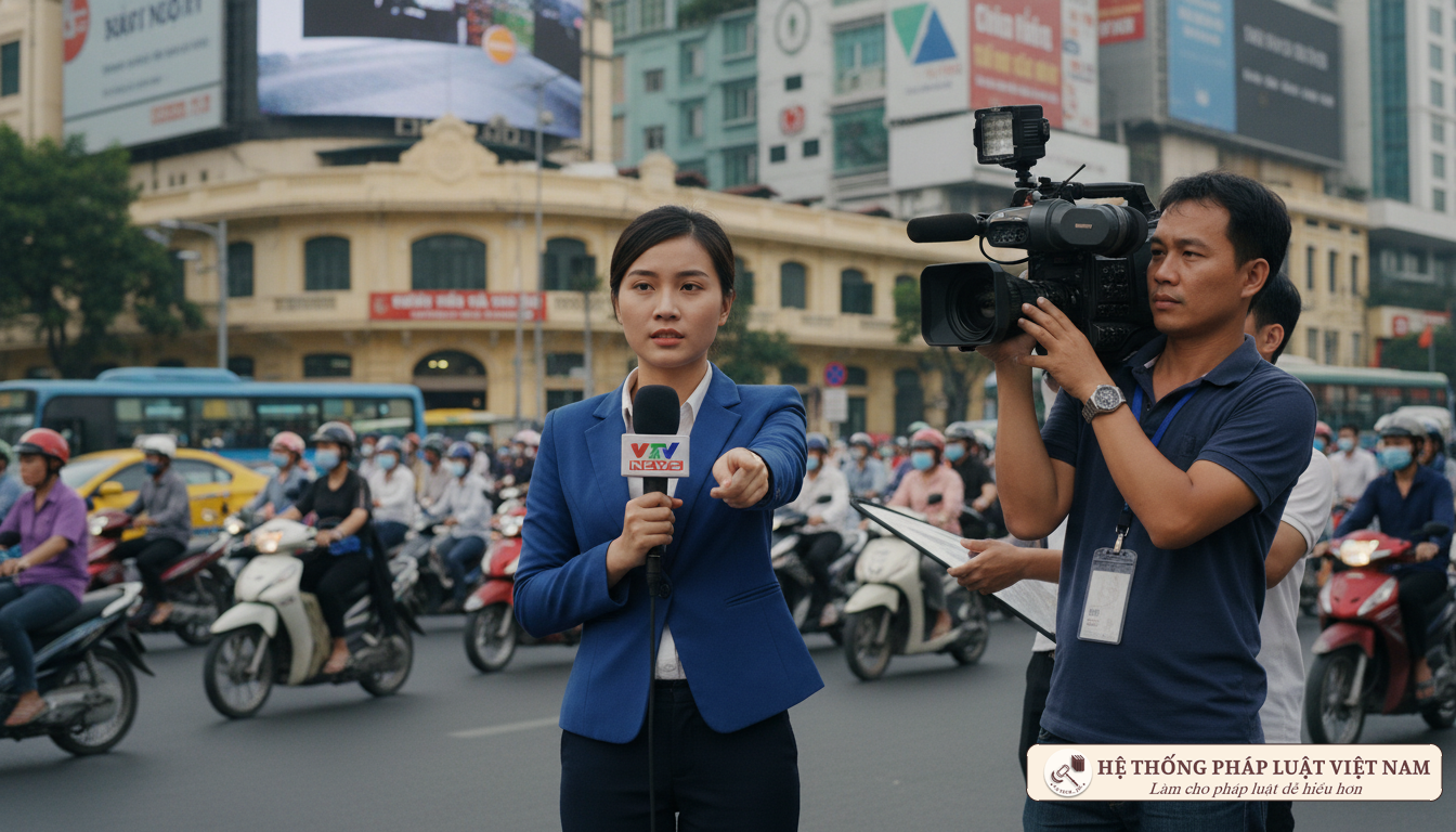 Phóng viên truyền hình tác nghiệp năm 2014