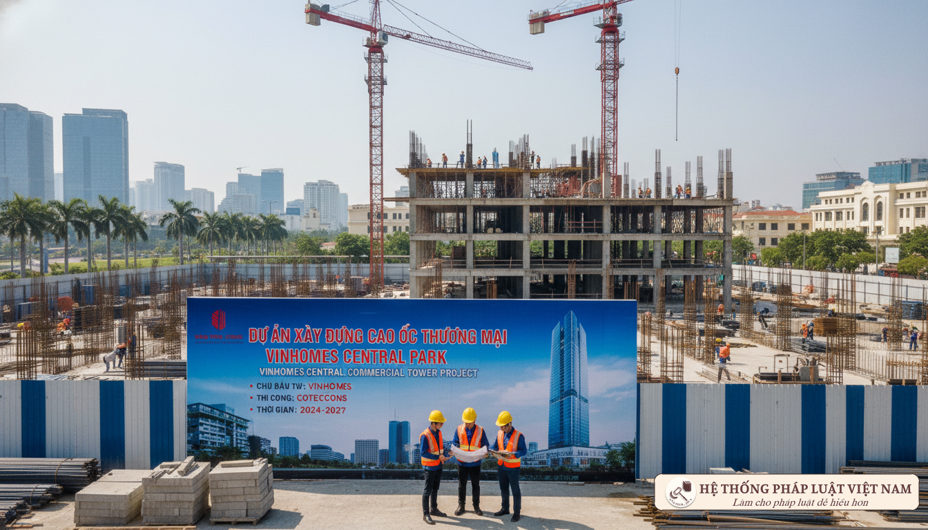 Công trường xây dựng dự án đầu tư