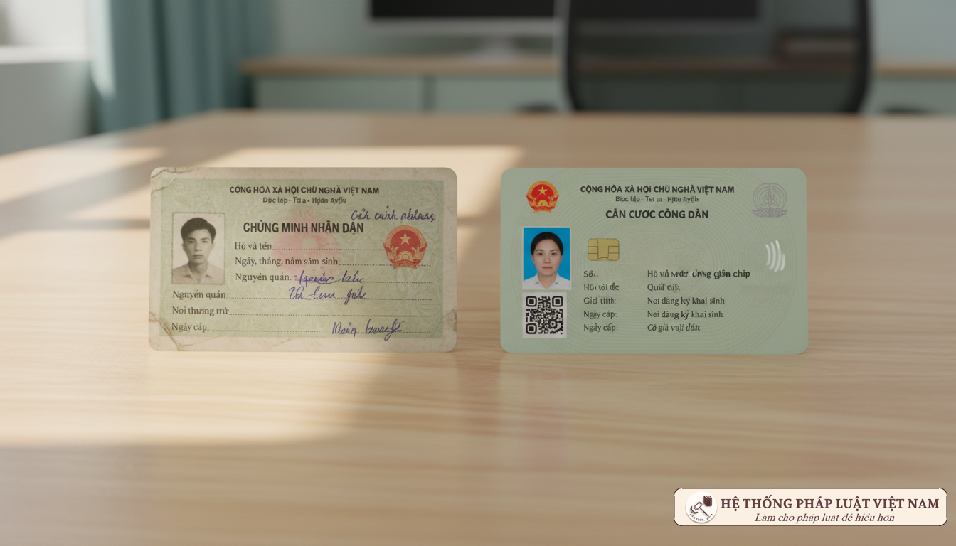 So sánh mẫu thẻ CMND 12 số và thẻ Căn cước công dân