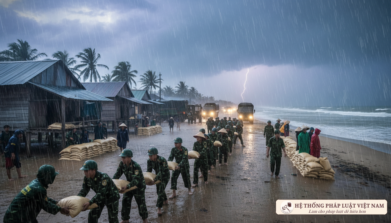 Người dân chuẩn bị ứng phó bão lũ