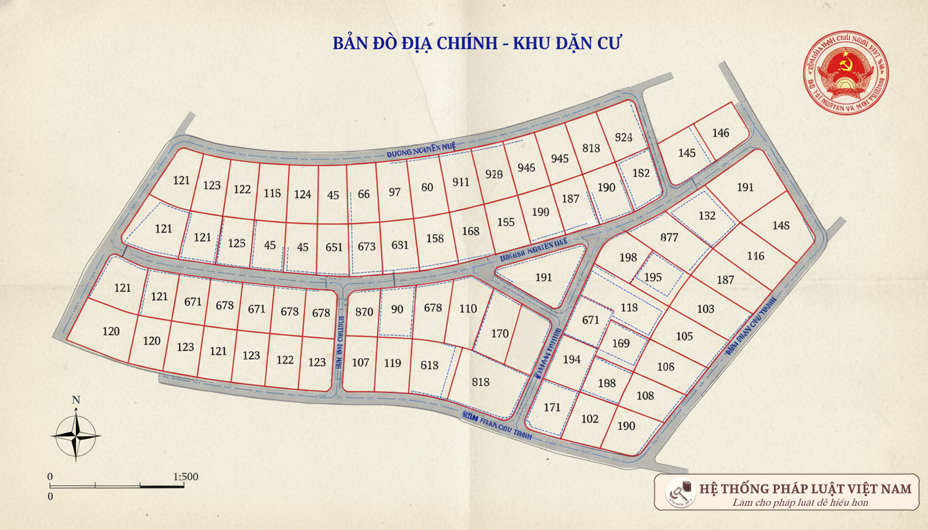 Bản đồ địa chính chi tiết thửa đất