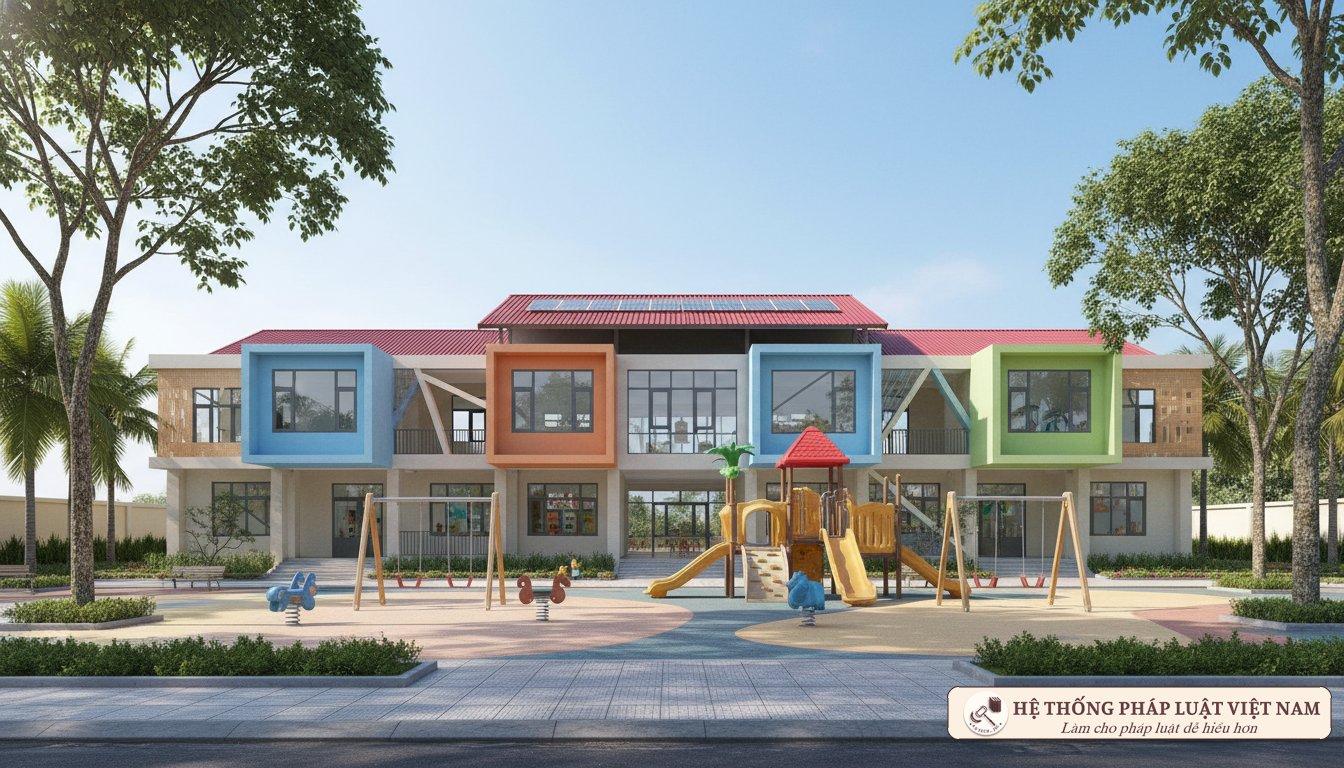 Cơ sở vật chất trường mầm non hiện đại